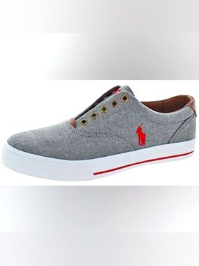 Polo by Ralph Lauren Vito Gray Canvas Slip-On Sneakers 10
